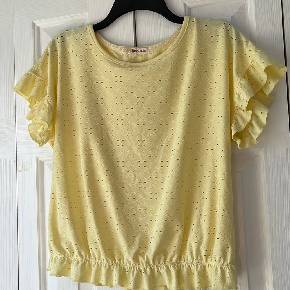 Summer eyelet blouse